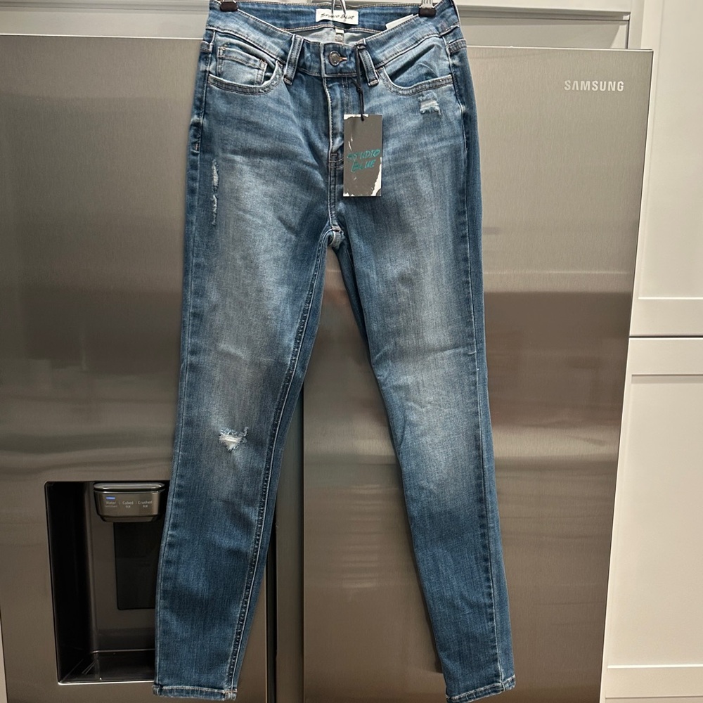 Studio Blue Women's Skinny Jeans with Faded Wash